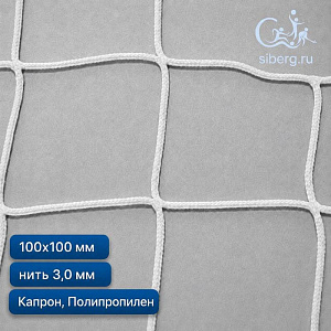 Уличная сетка для ограждения 100х100 мм 3 мм белая (Капрон, Полипропилен)
